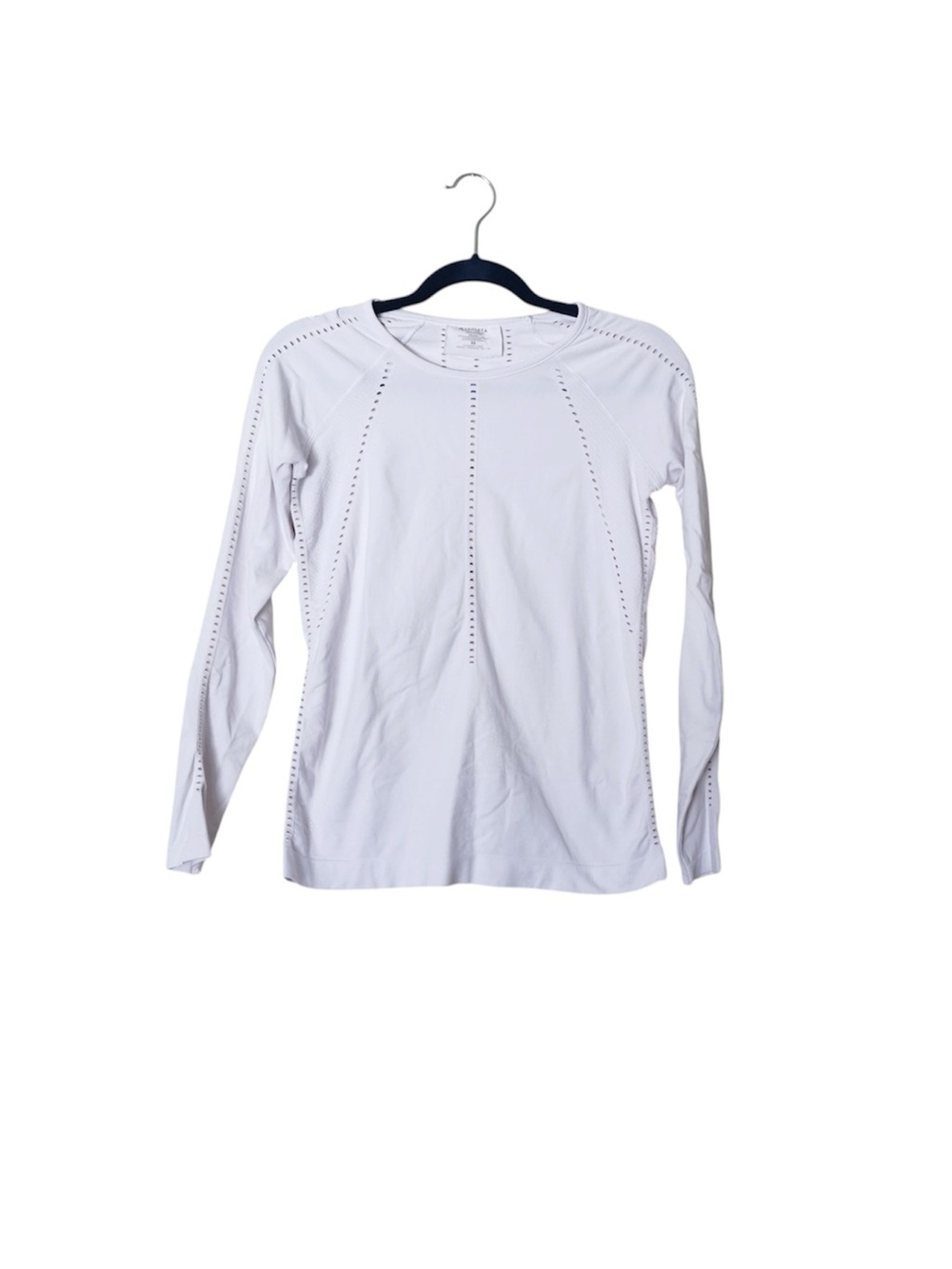 Athleta Foothill Seamless White Long Sleeve Top